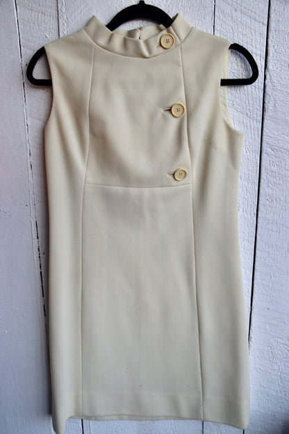 Vintage 60s Saks Fifth Avenue Cream Dress