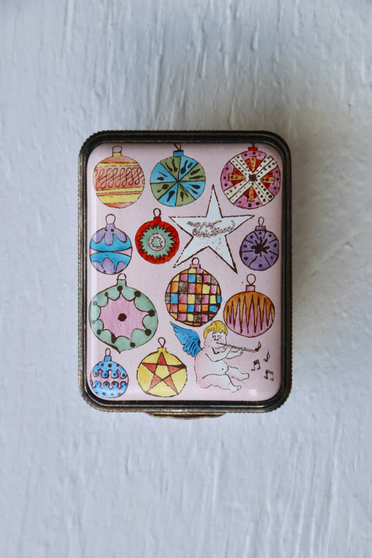Halcyon Days Andy Warhol Christmas Baubles Enamel Box