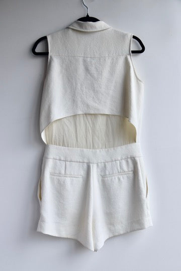 Derek Lam 10 Crosby Intermix White Romper - as is