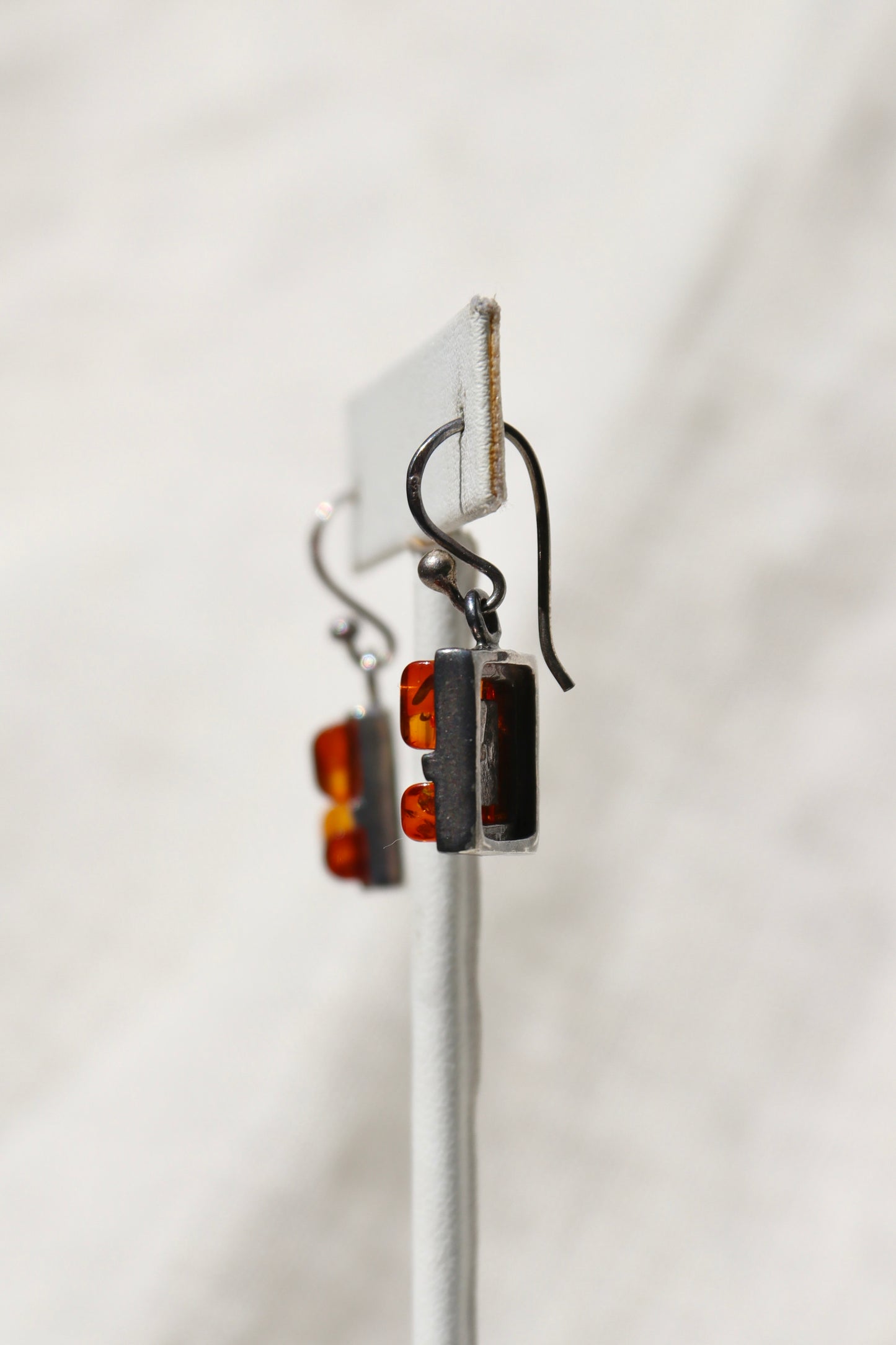 Sterling Silver Amber Earrings
