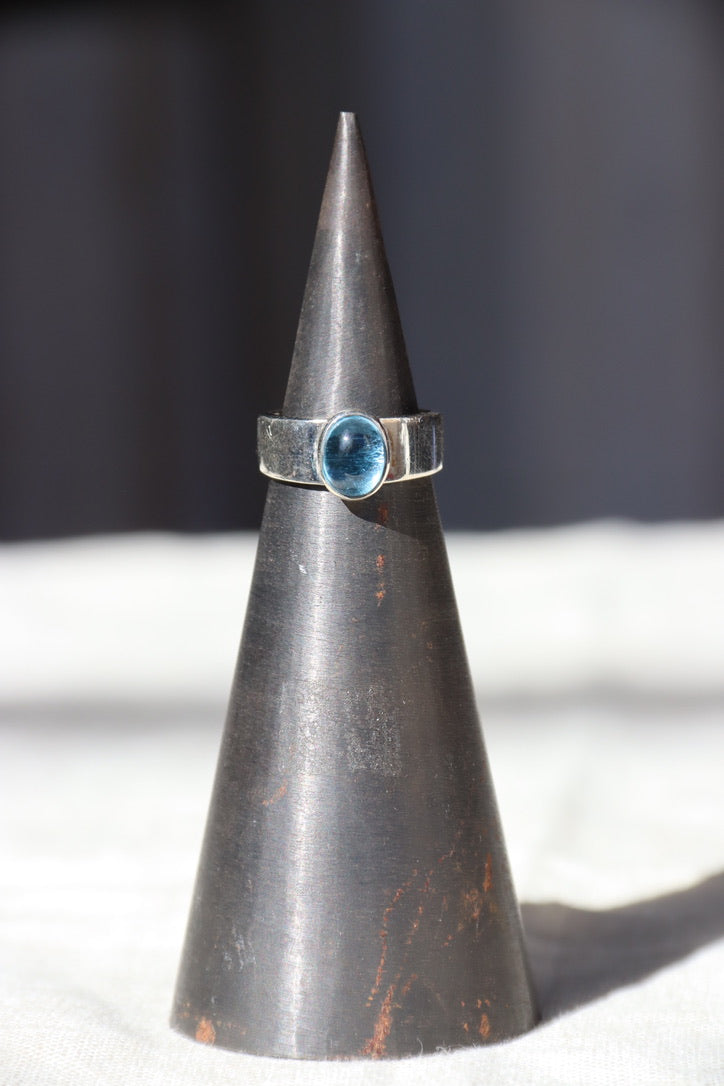 Sterling Silver and Swiss Blue Topaz Ring