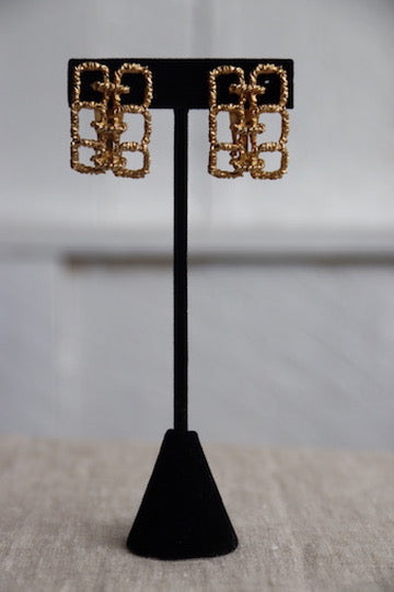 Gold Chain Clip On Earrings