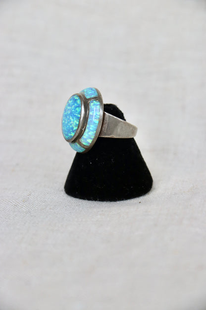 Ted Ott Sterling Silver opal ring