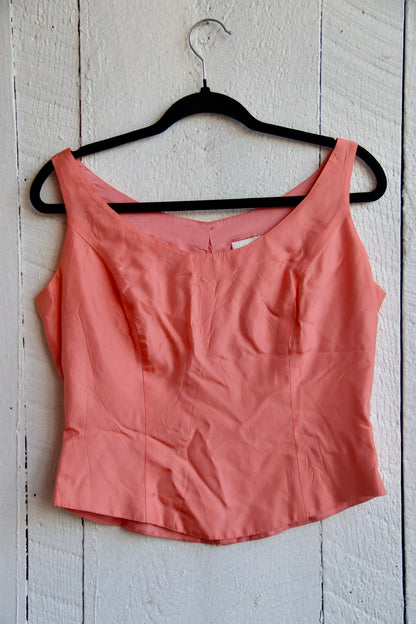 Vintage Watters and Watters Peach Silk Corset Top