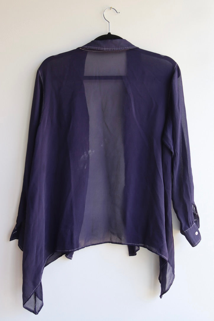 Club Monaco Sheer Silk Top