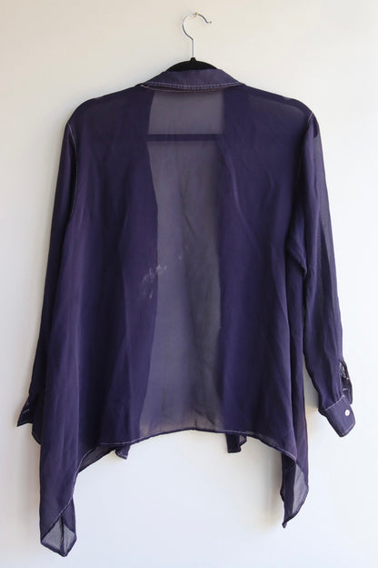 Club Monaco Sheer Silk Top