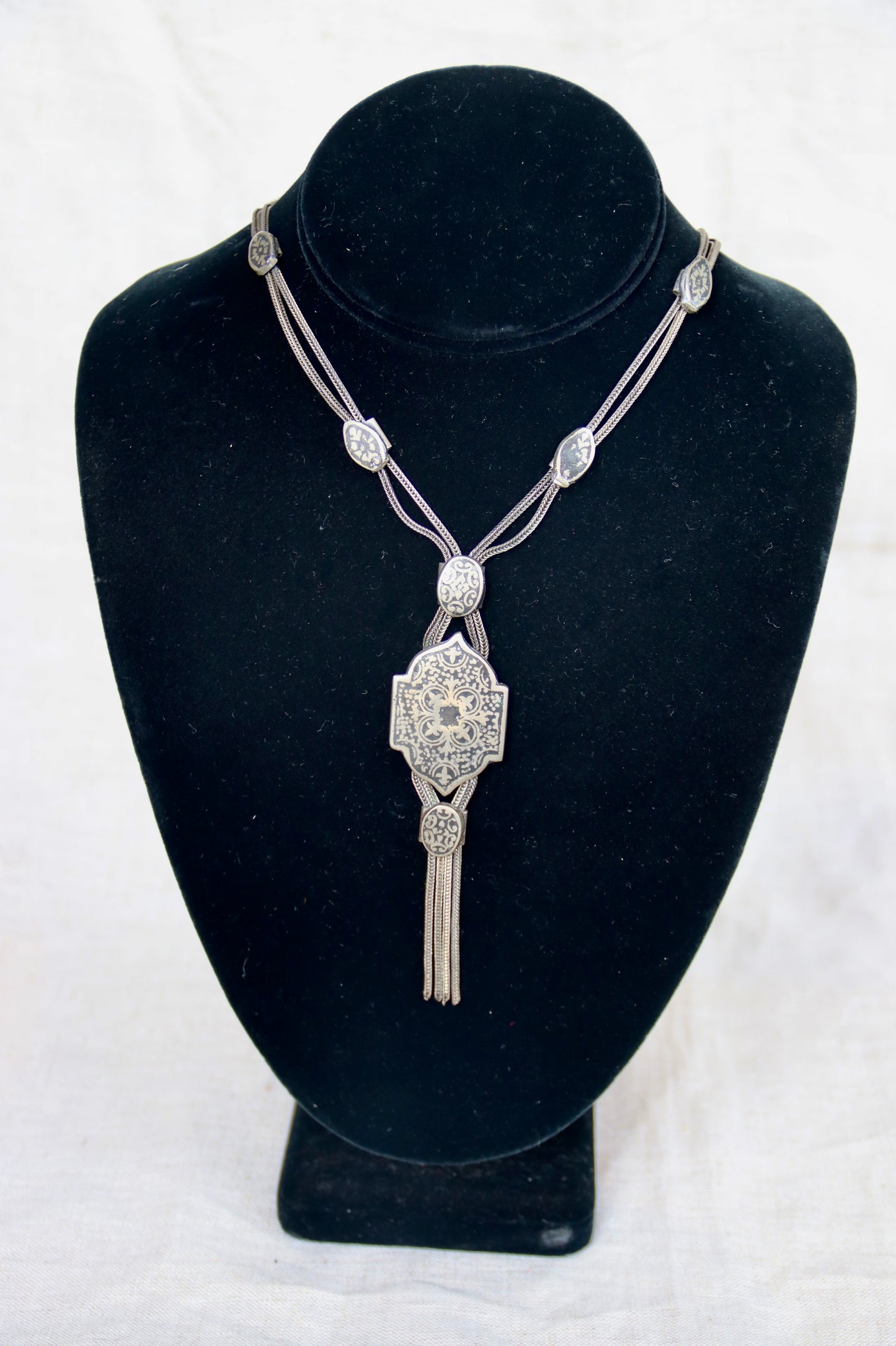 Sterling Silver Multi Strand Filigree Necklace