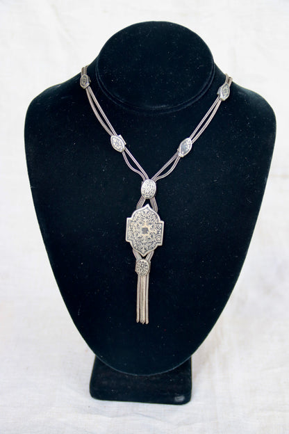 Sterling Silver Multi Strand Filigree Necklace