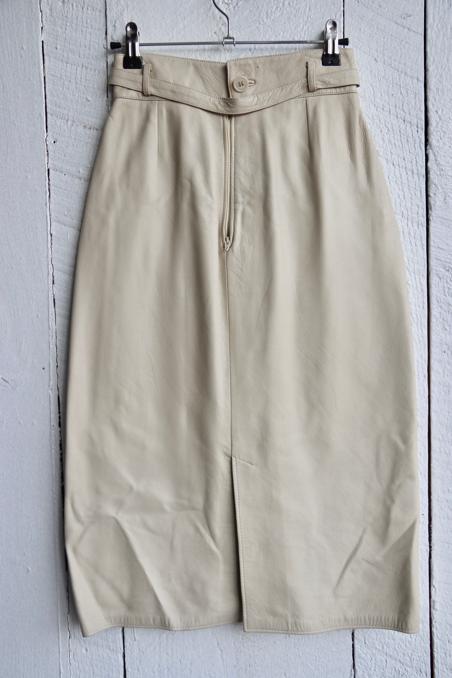 Ritalini Tan Leather Skirt