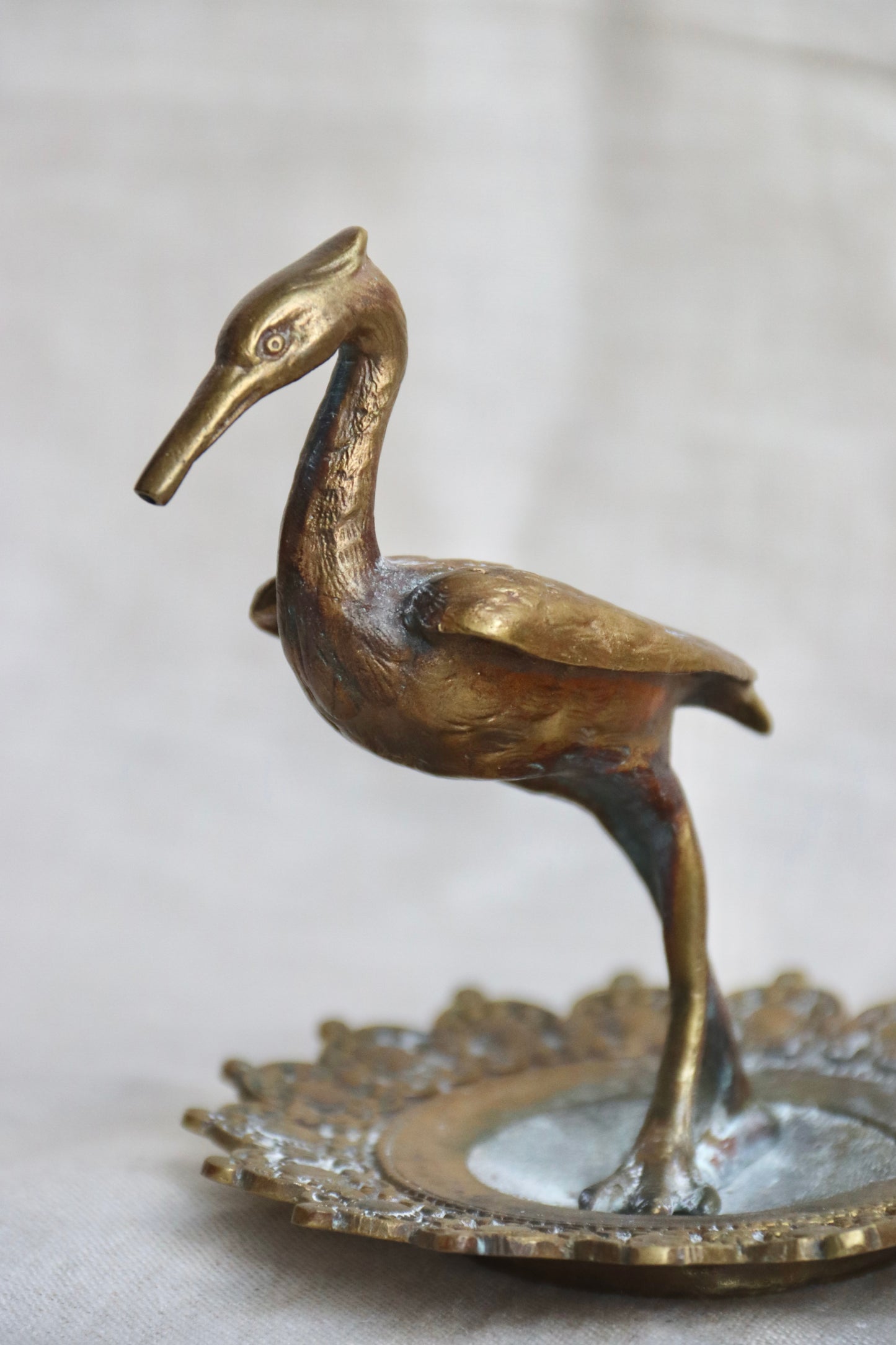 Brass Bird Ring Dish