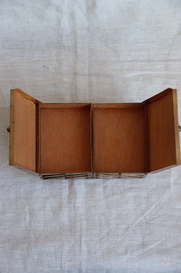 Vintage Brass Folding Jewelry Box