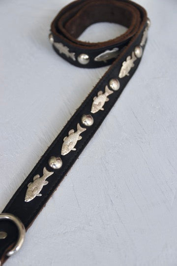 Stamped Fish Leather Belt