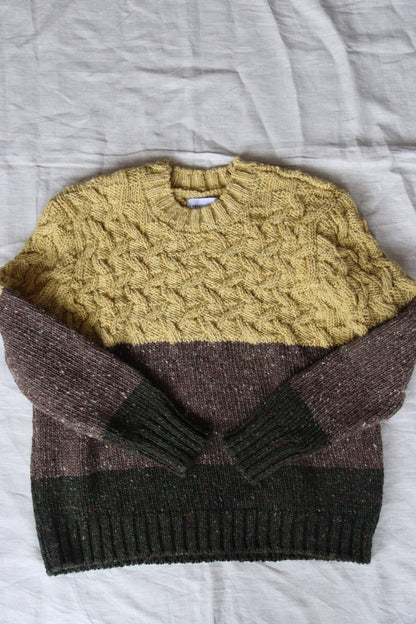 McConnell Yellow and Brown Knit Wool Sweater