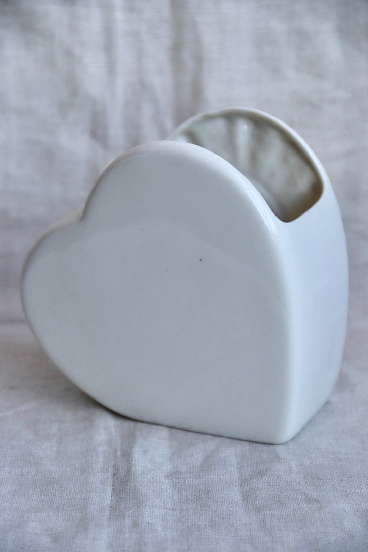 Ceramic Lace Heart Vase