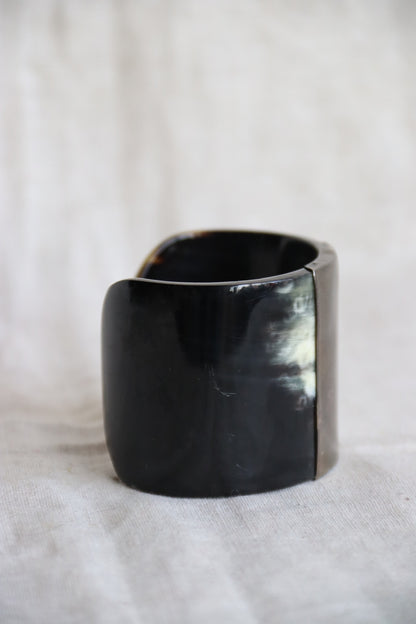 Horn and sterling bracelet
