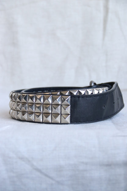 Black and Silver Studded Belt