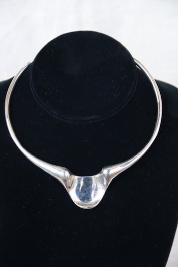 Minas Spyridis sterling silver Apollonian choker collar necklace.