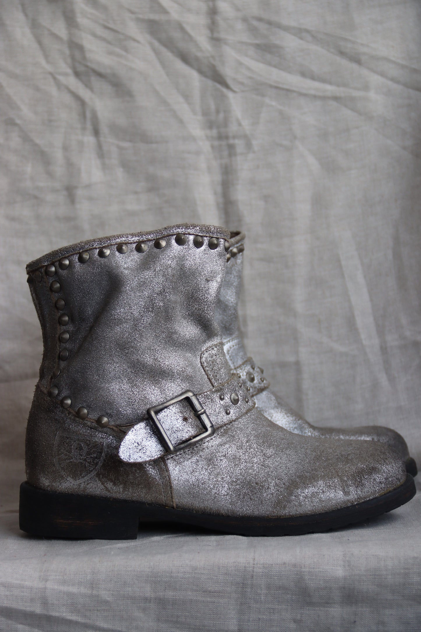 Mr. Wolf Silver Buckle Boots - 8.5