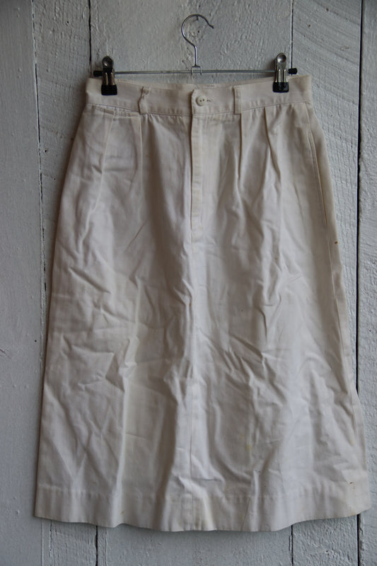 White Midi Skirt - 1970s