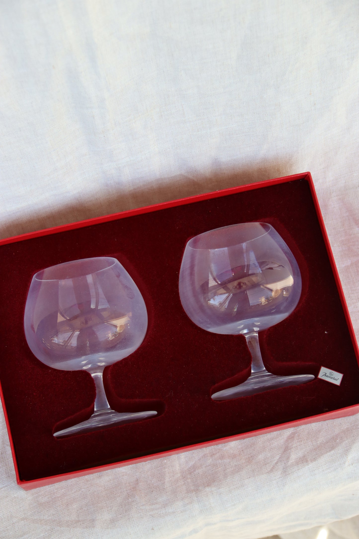 Set of 2 Baccarat Crystal Brandy Glasses