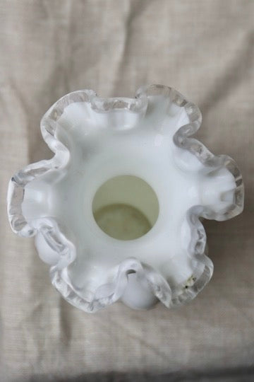 Fenton Hand-Painted Ruffled Rim Vase