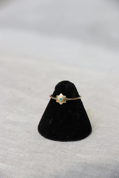 Marisa Mason Solar Ring - gold and turquoise