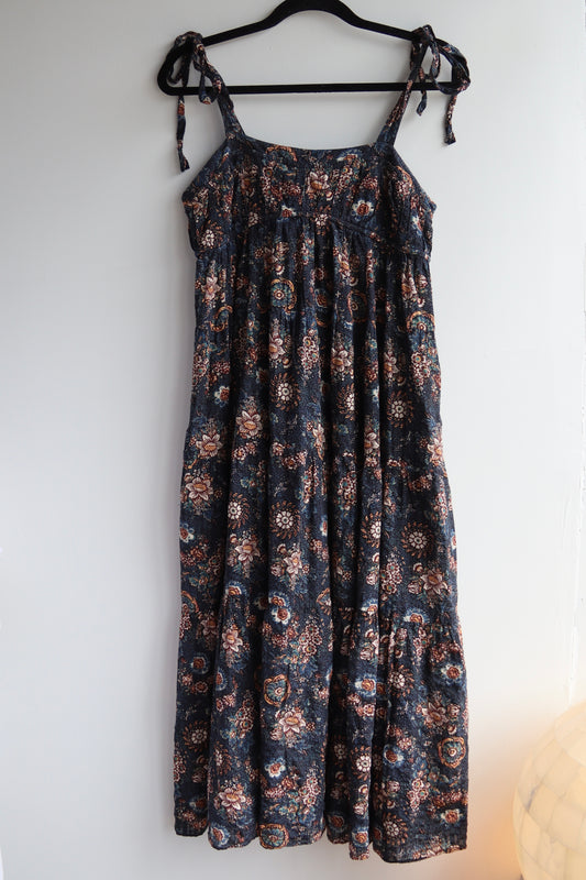 Ulla Johnson Floral Dress with Tie Straps