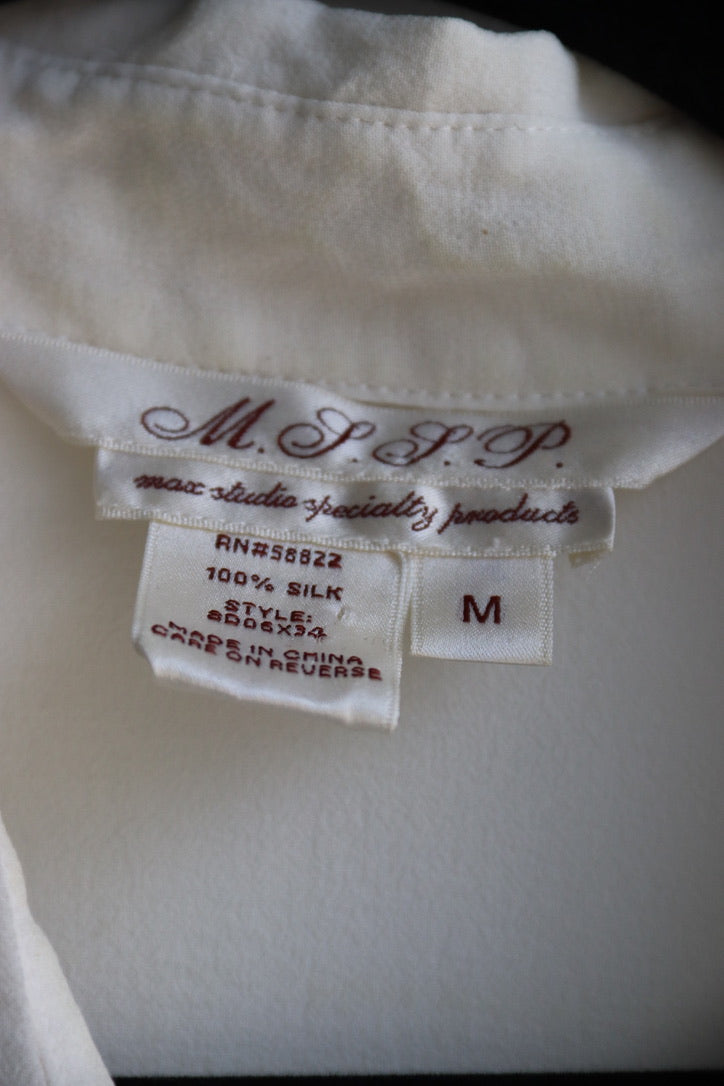 M.S.S.P. White Silk Top