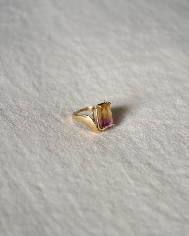 10K Ametrine Asymmetrical Ring