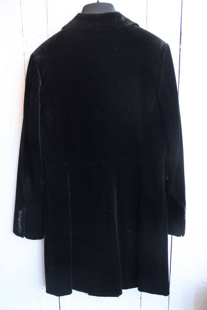 J. Peterman Black Velvet Coat