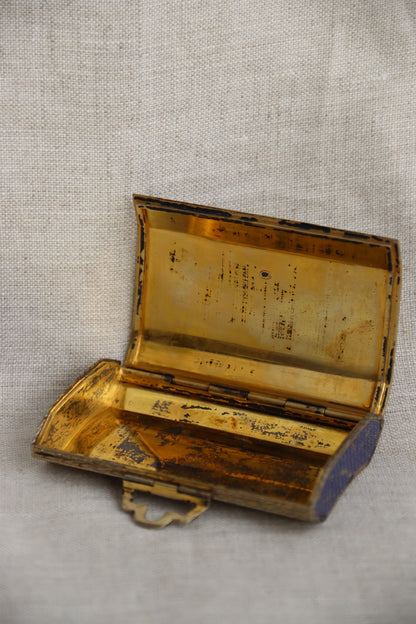 Lapis enamel silver case
