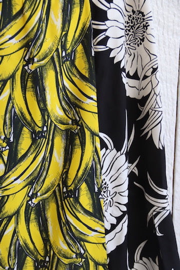 Prada Banana Mixed Print Wrap Skirt - 40