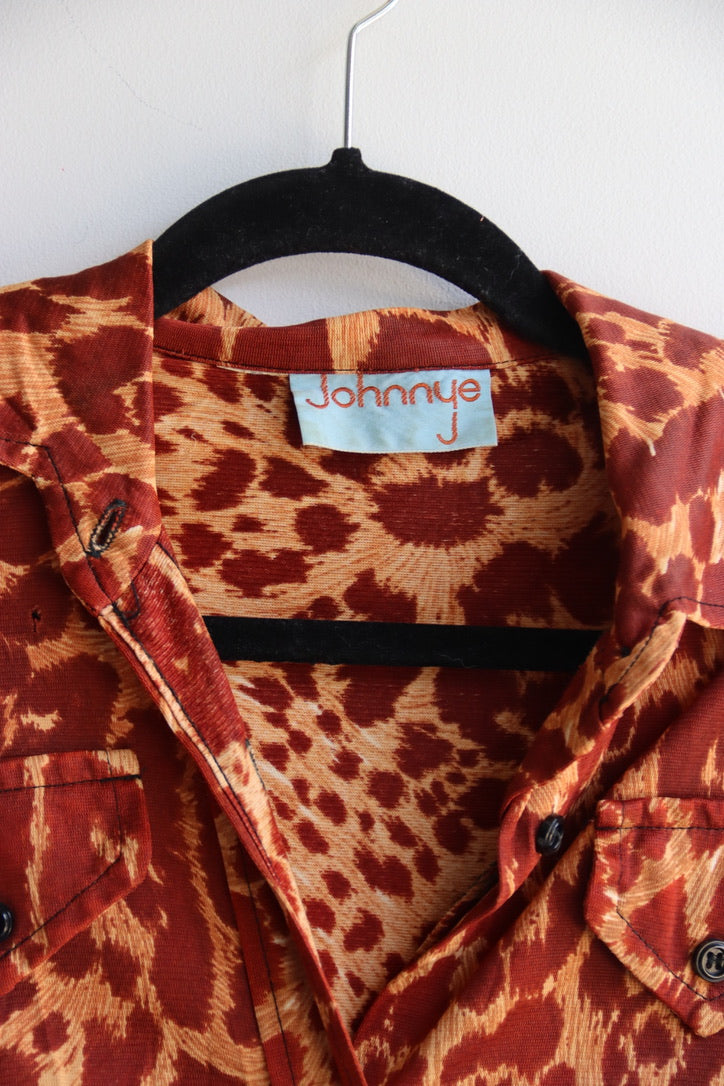 Vintage Johnnye Animal Print Dress