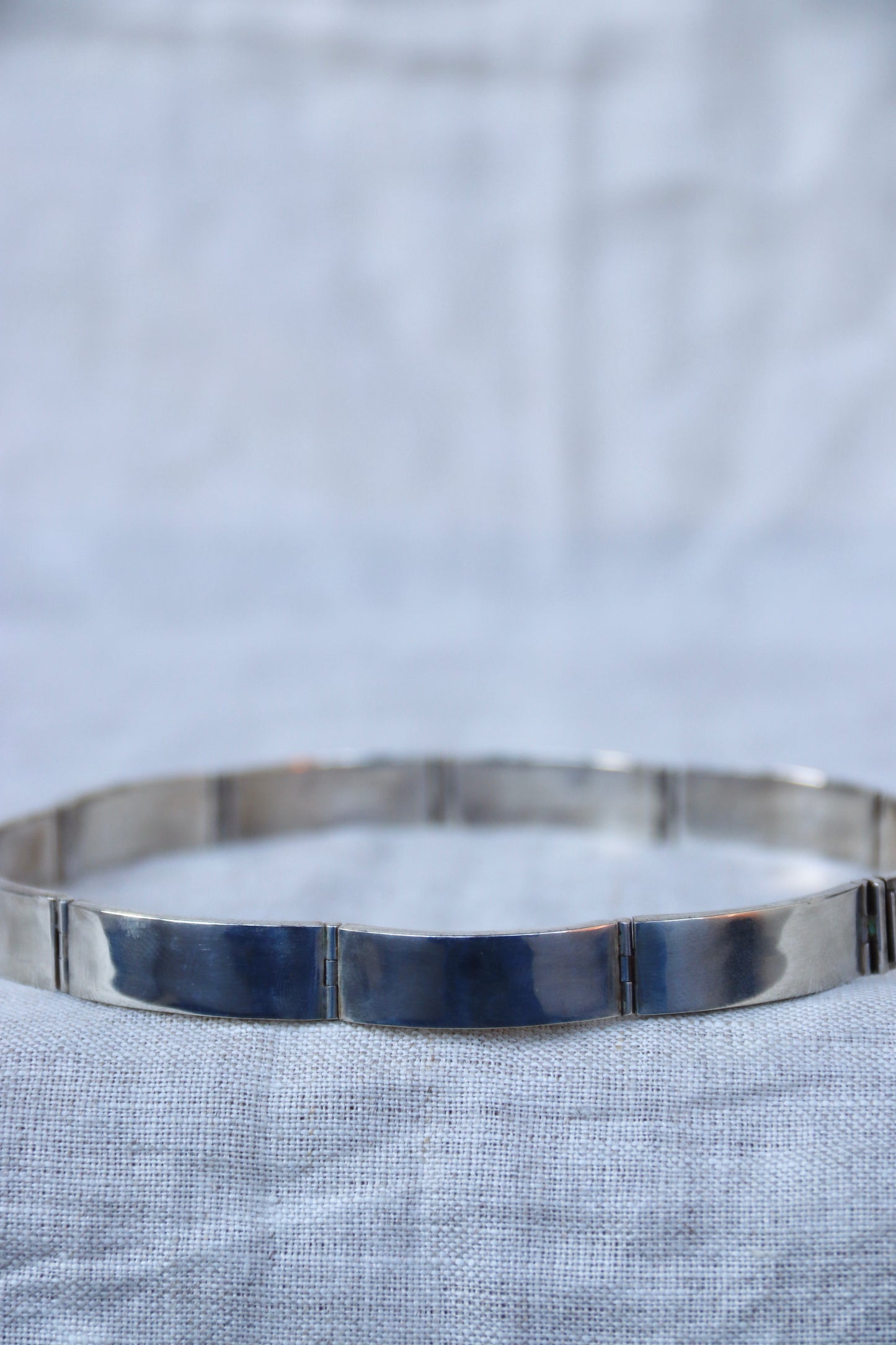 Sterling Silver articulated choker necklace