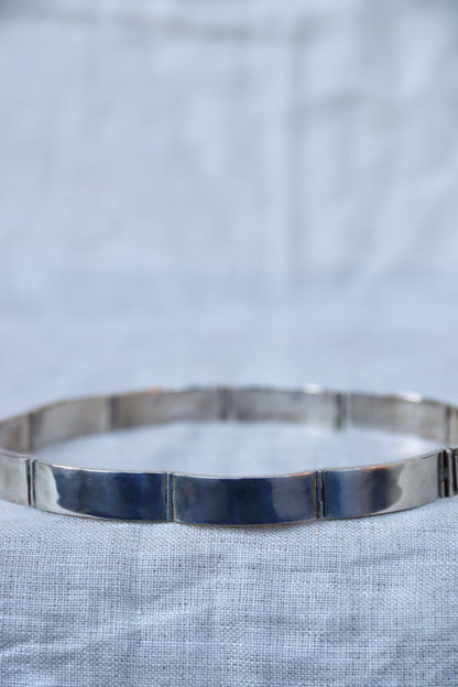Sterling Silver articulated choker necklace