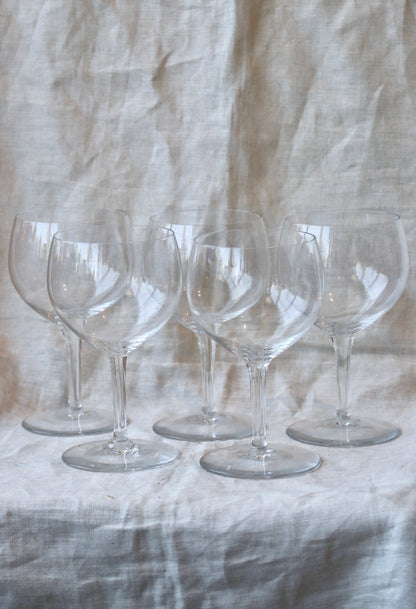 Set of 5 Baccarat crystal stemware