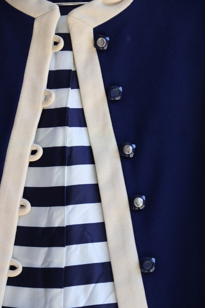 Navy Blue Wool Coat