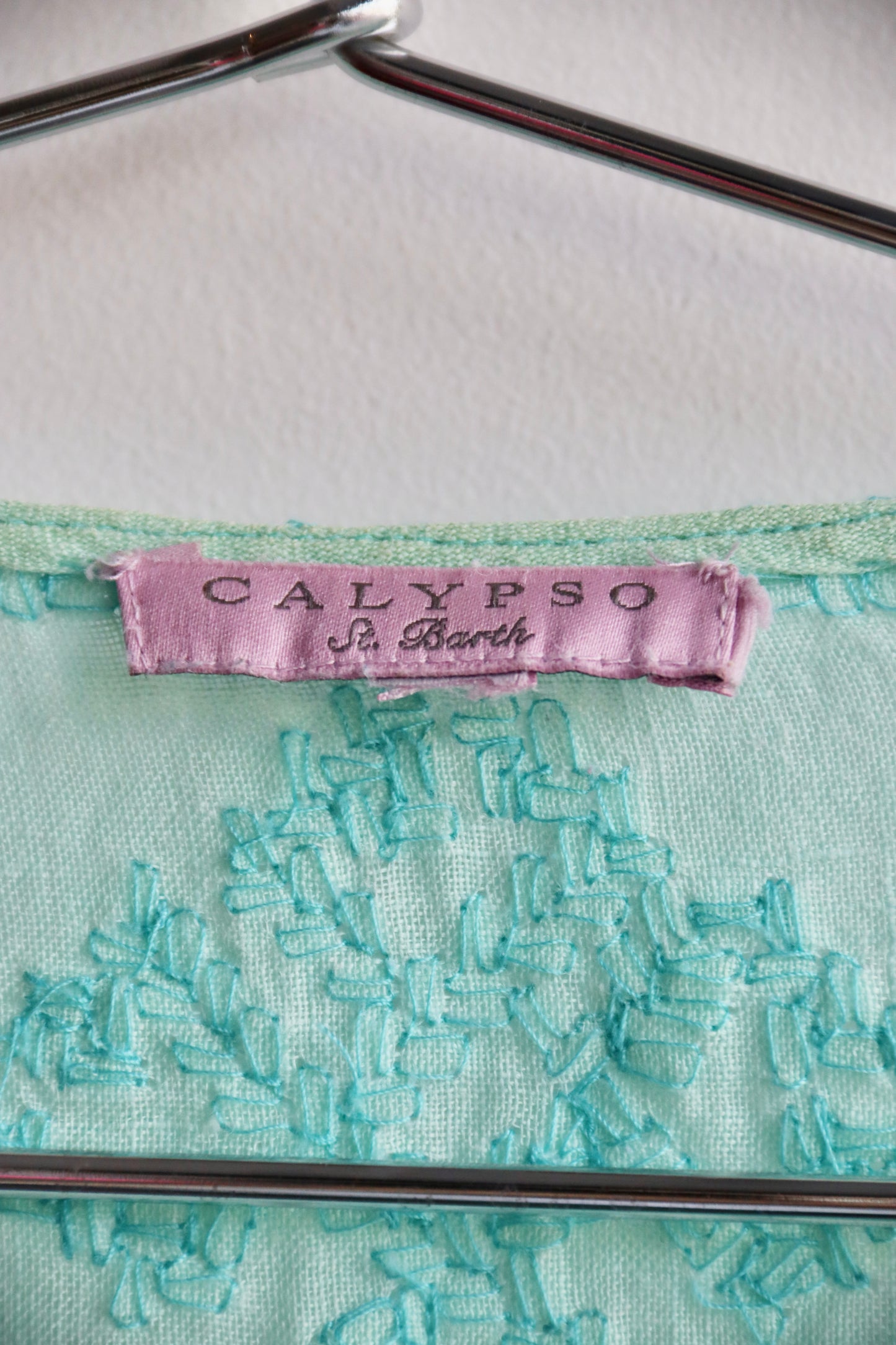 Calypso St. Barth Turquoise Beaded Top