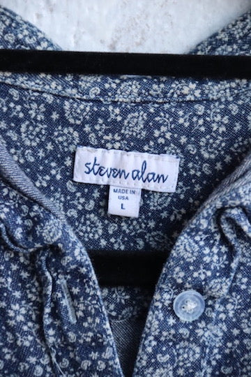 Steven Alan Blue Floral Top