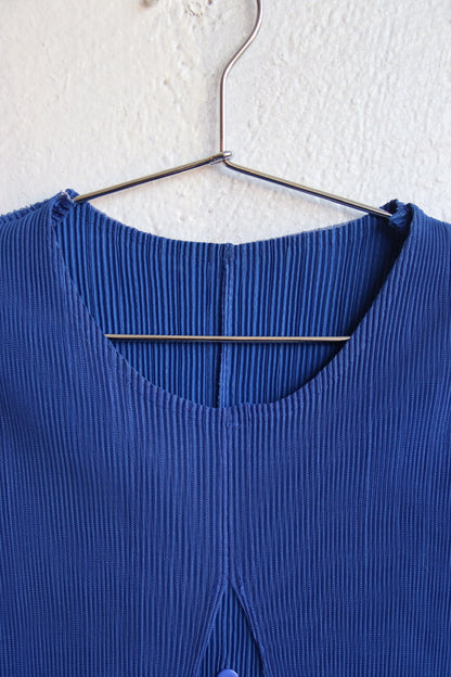 Blue Pleated Dress