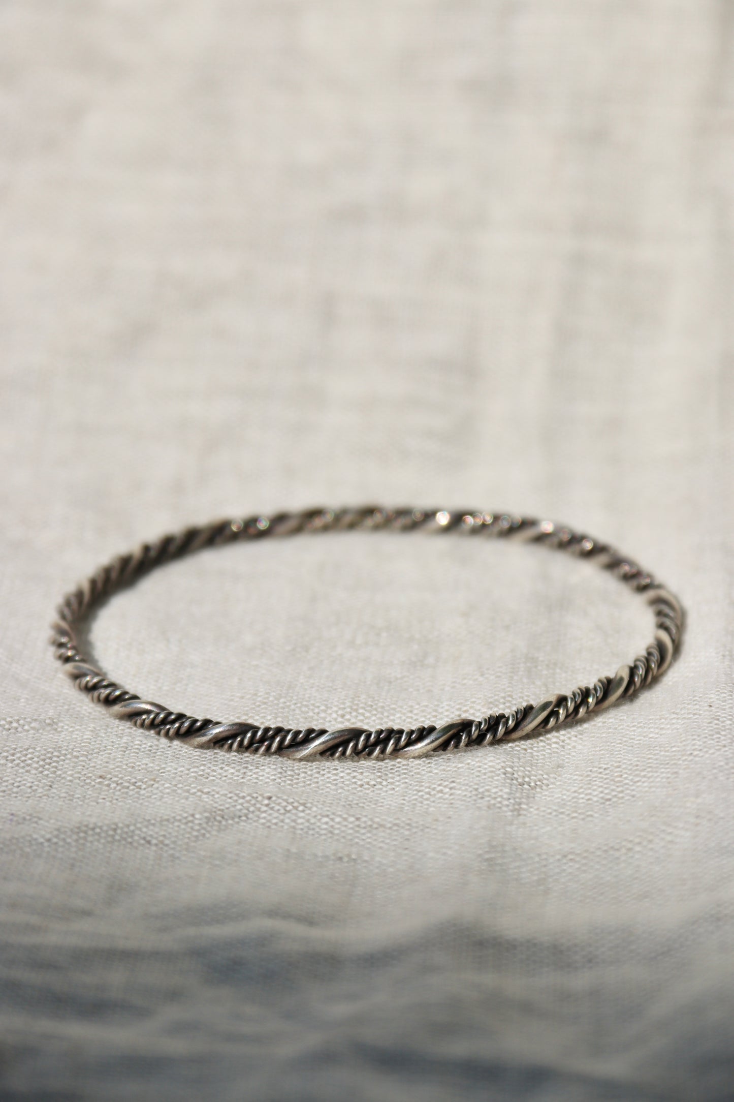 Sterling Silver Twisted Braid Bangle Bracelet