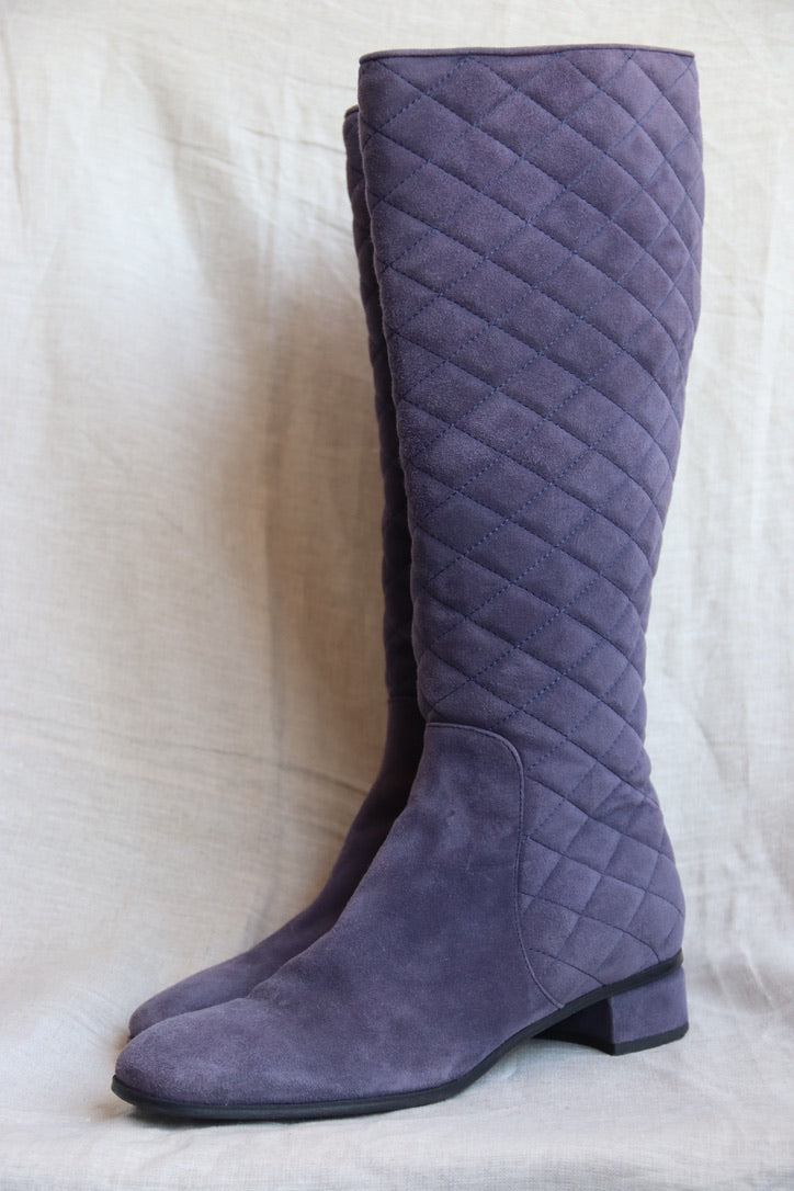 Aquatalia Bergdorf Goodman Purple Suede Boots