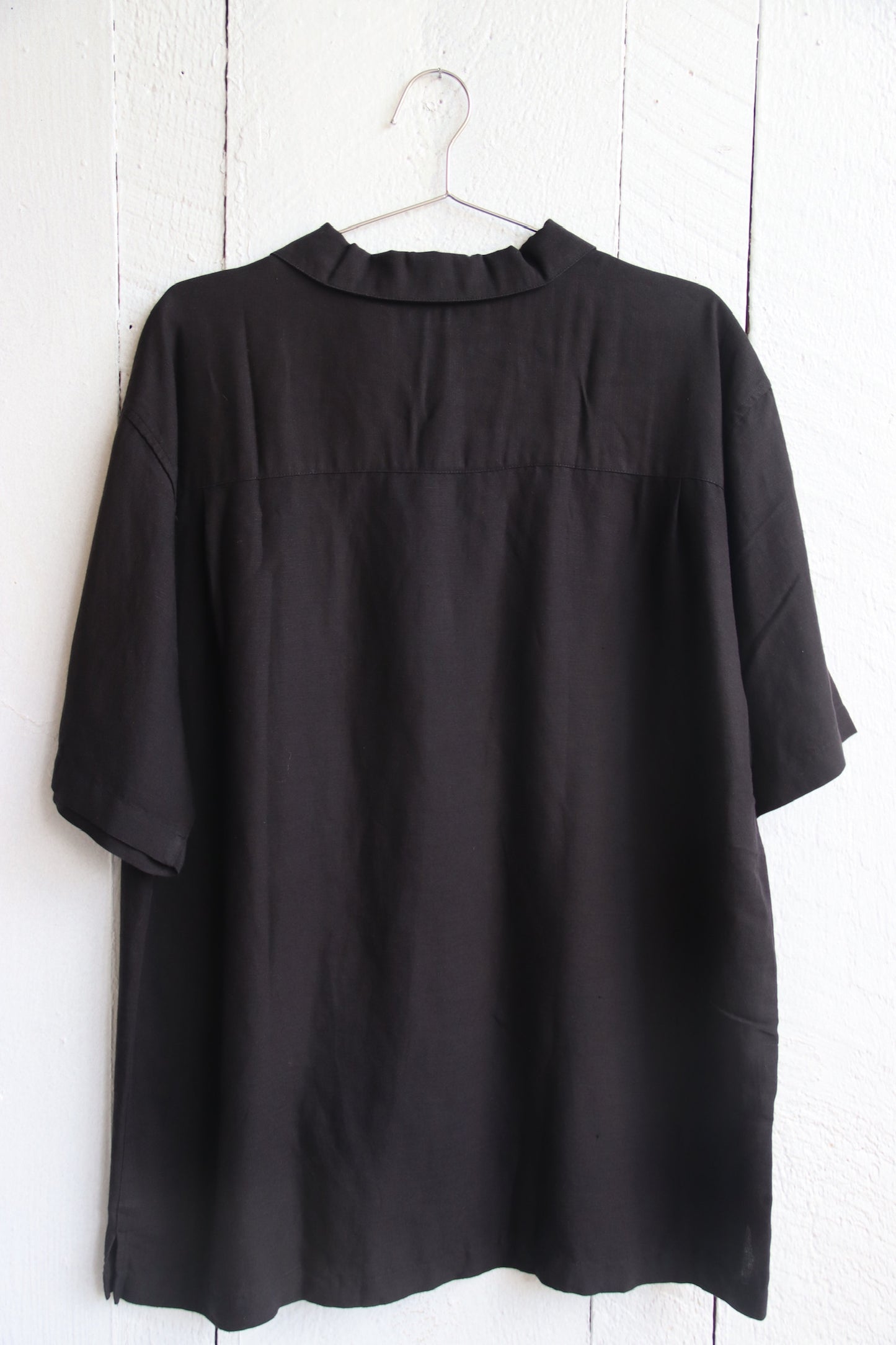 Black Linen Cocktail Top