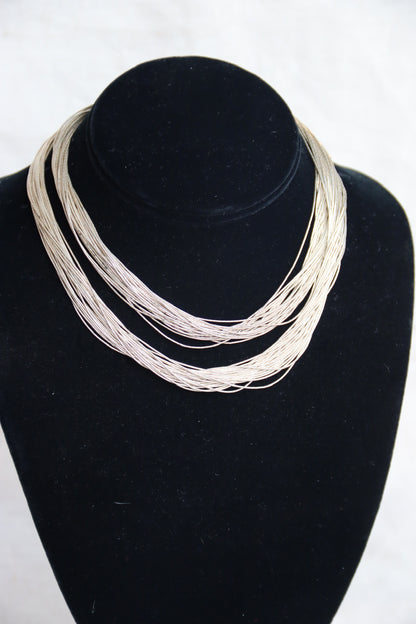 Sterling Silver liquid silver necklace