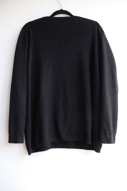 Griffen Black  2 Ply Cashmere Sweater