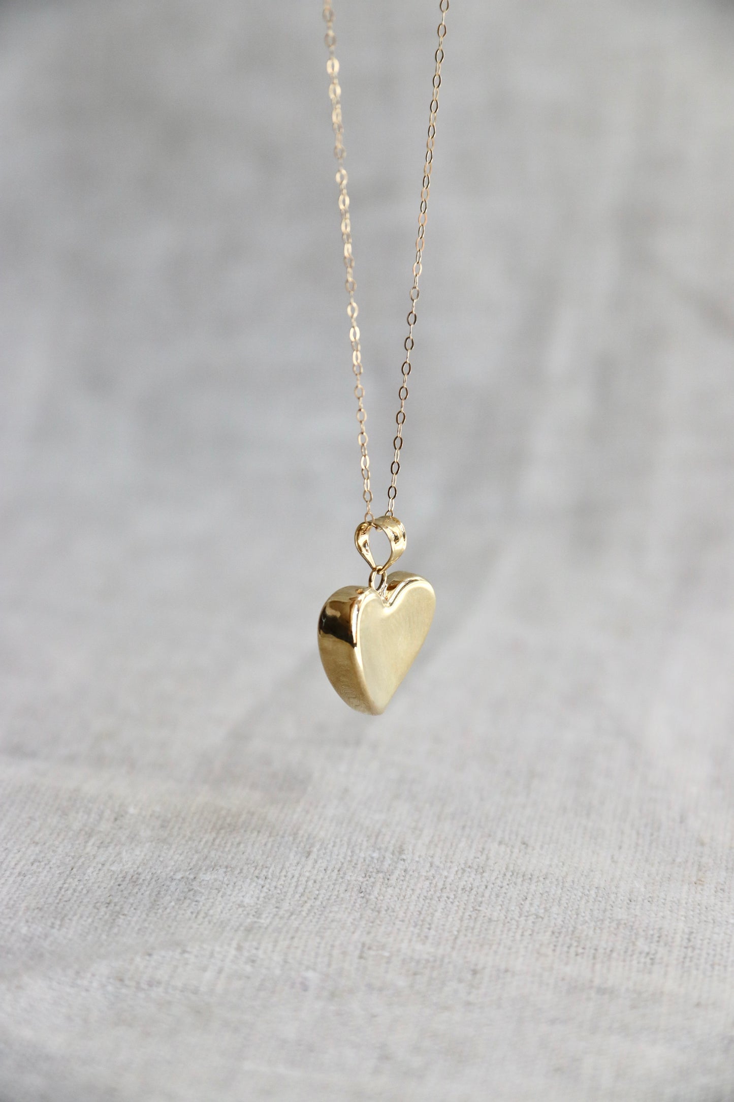Heart Pendant Necklace - 10k Yellow Gold