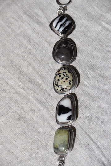 Silpada Sterling Silver and Natural Jasper Stone Bracelet