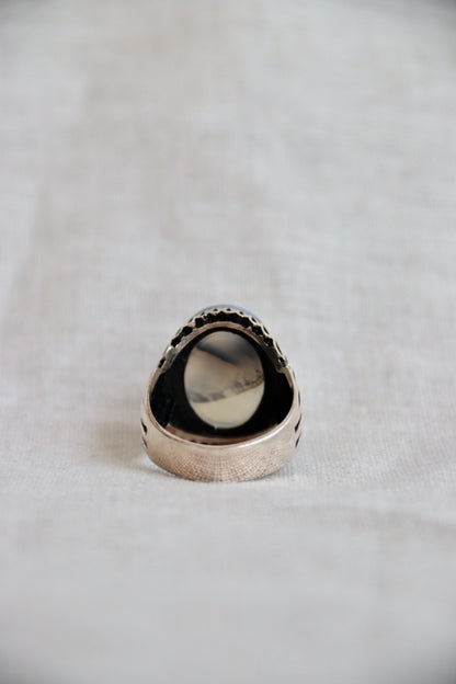 Sterling Silver Moss Agate Ring