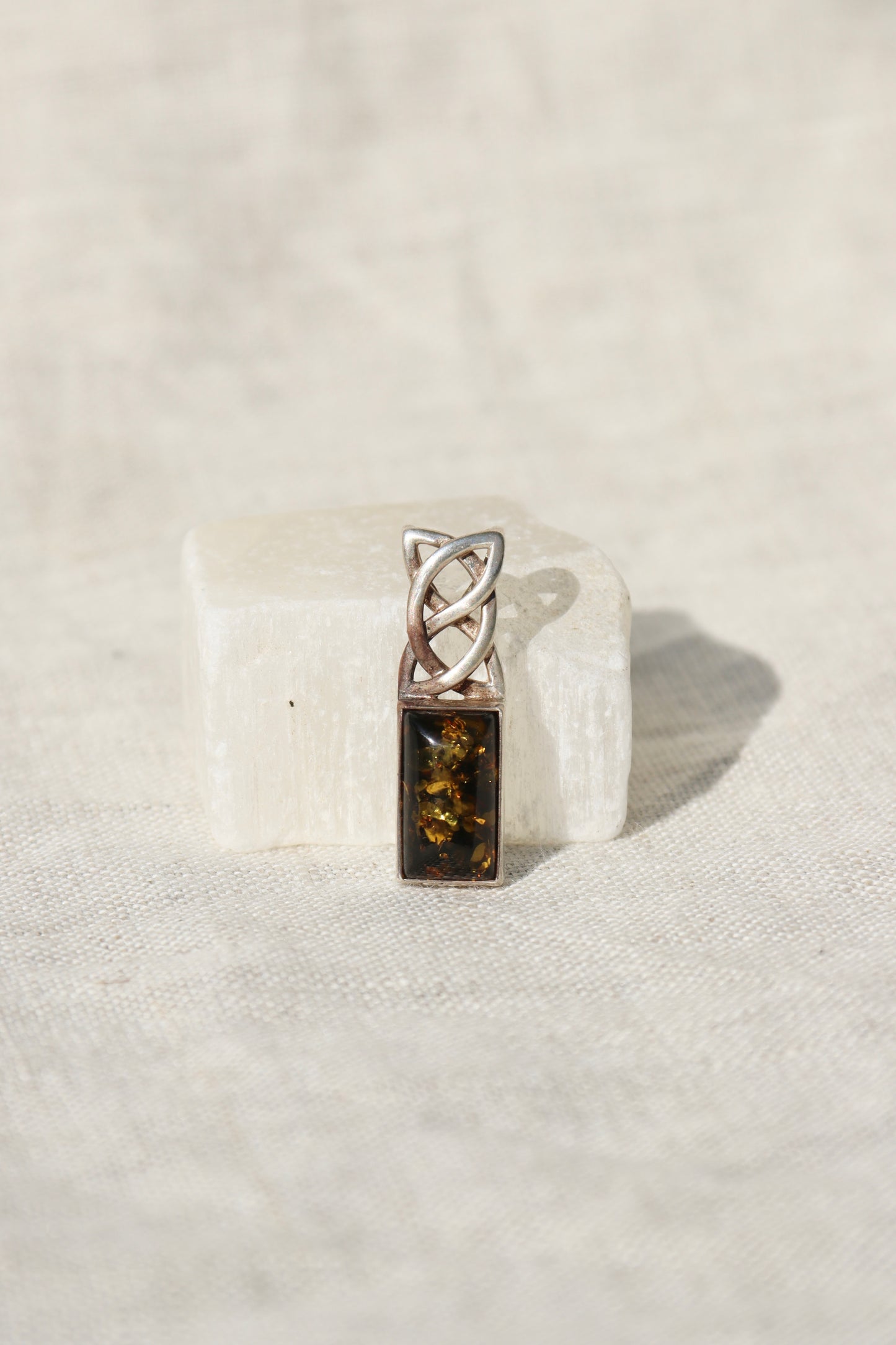 Sterling Silver Baltic Amber Pendant