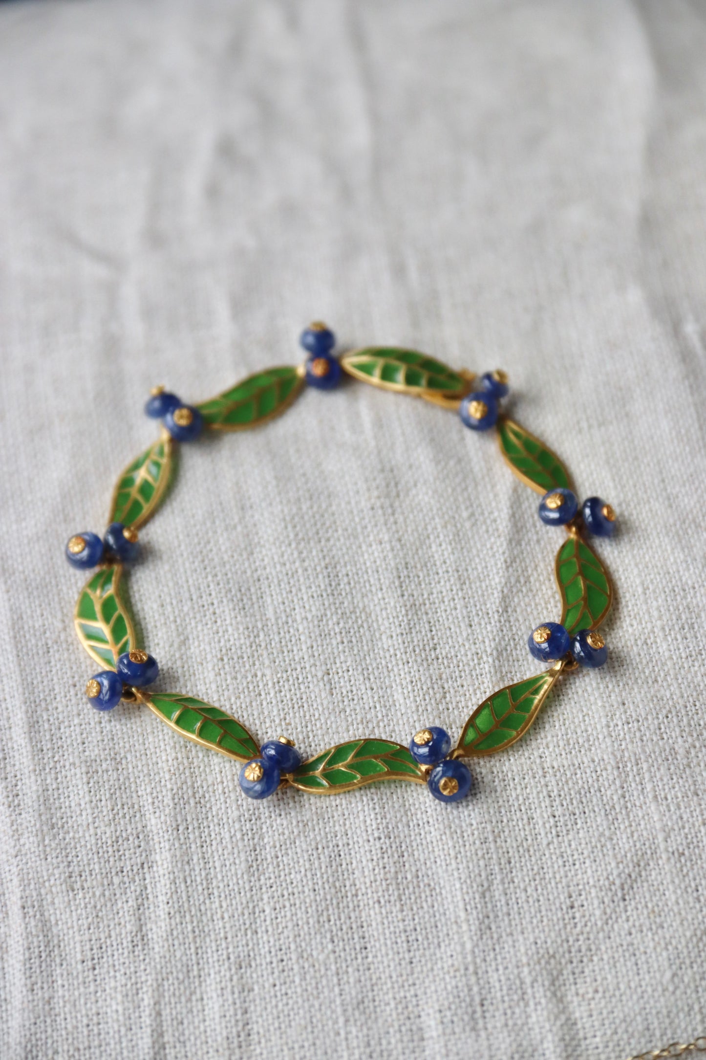 T.W. McClelland Sapphire Blueberry Bracelet - 18K Gold